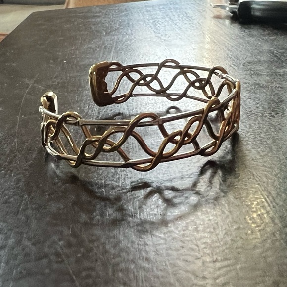 Lia Sophia Two-toned Gold and Silver Bangle - Picture 3 of 4